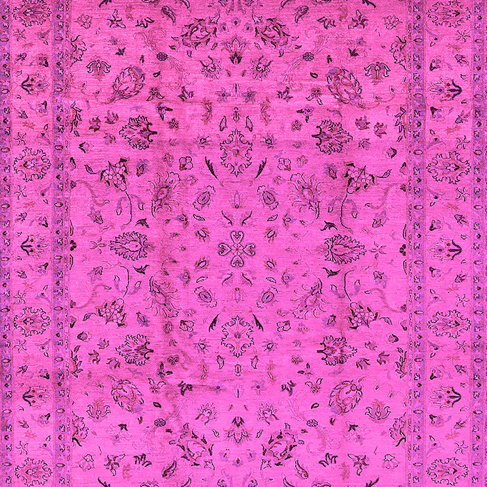 Machine Washable Oriental Pink Traditional Rug, wshurb874pnk