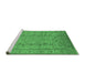 Sideview of Machine Washable Oriental Emerald Green Traditional Area Rugs, wshurb874emgrn