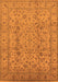 Machine Washable Oriental Orange Traditional Area Rugs, wshurb874org