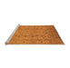 Sideview of Machine Washable Oriental Orange Traditional Area Rugs, wshurb874org