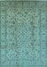 Oriental Light Blue Traditional Rug, urb874lblu