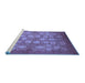 Sideview of Machine Washable Oriental Blue Industrial Rug, wshurb875blu