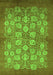 Machine Washable Oriental Green Industrial Area Rugs, wshurb875grn