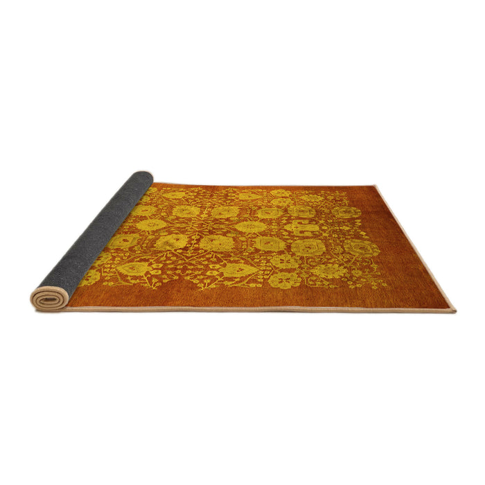 Sideview of Oriental Yellow Industrial Rug, urb875yw