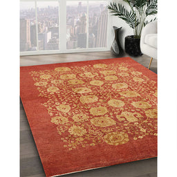 Machine Washable Industrial Modern Orange Rug in a Family Room, wshurb875