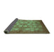 Sideview of Oriental Turquoise Industrial Rug, urb875turq