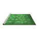 Sideview of Machine Washable Oriental Emerald Green Industrial Area Rugs, wshurb875emgrn