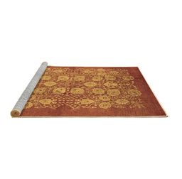 Sideview of Machine Washable Oriental Brown Industrial Rug, wshurb875brn