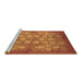 Sideview of Machine Washable Oriental Brown Industrial Rug, wshurb875brn