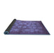 Sideview of Oriental Blue Industrial Rug, urb875blu