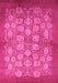 Machine Washable Oriental Pink Industrial Rug, wshurb875pnk