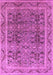 Machine Washable Oriental Purple Traditional Area Rugs, wshurb876pur