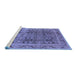 Sideview of Machine Washable Oriental Blue Traditional Rug, wshurb876blu