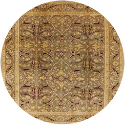 Round Machine Washable Industrial Modern Dark Bisque Brown Rug, wshurb876