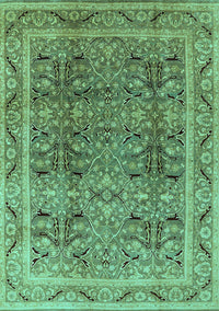 Oriental Turquoise Traditional Rug, urb876turq