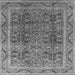 Square Oriental Gray Traditional Rug, urb876gry
