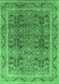 Oriental Emerald Green Traditional Rug, urb876emgrn