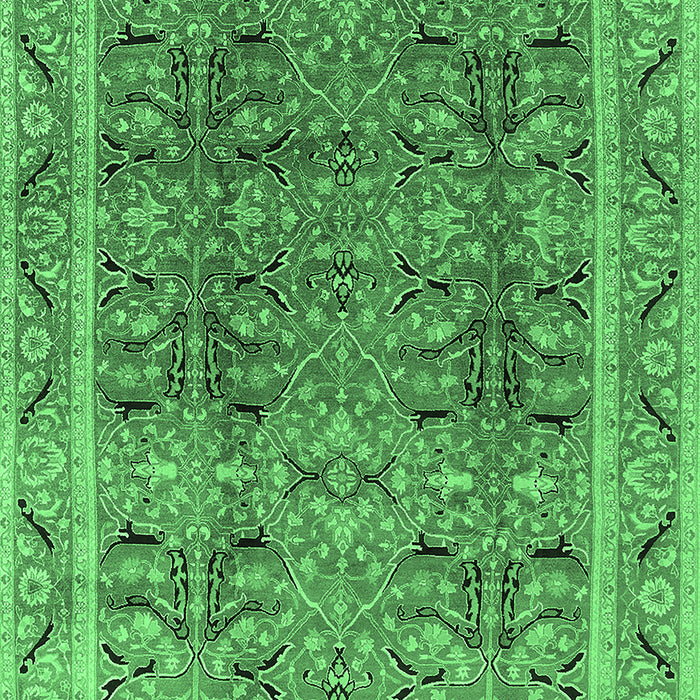 Oriental Emerald Green Traditional Rug, urb876emgrn