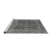 Sideview of Machine Washable Oriental Gray Traditional Rug, wshurb876gry