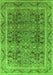 Oriental Green Traditional Rug, urb876grn