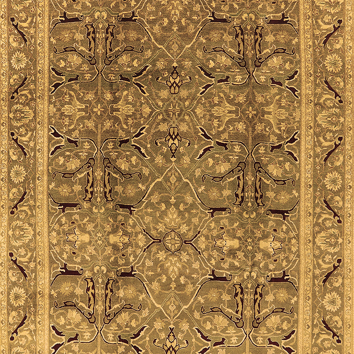 Machine Washable Oriental Brown Traditional Rug, wshurb876brn