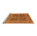 Sideview of Machine Washable Oriental Orange Traditional Area Rugs, wshurb876org