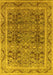 Oriental Yellow Traditional Rug, urb876yw