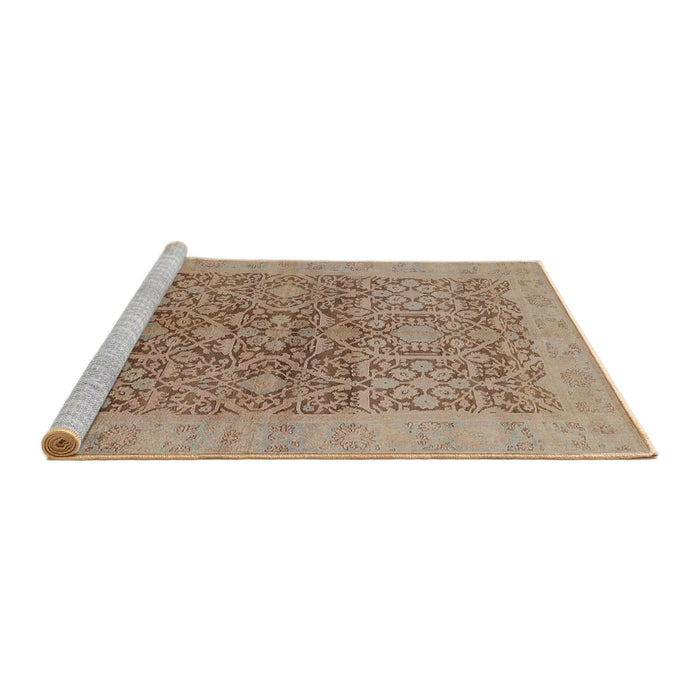 Sideview of Machine Washable Industrial Modern Light Brown Rug, wshurb877