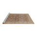 Sideview of Machine Washable Industrial Modern Light Brown Rug, wshurb877
