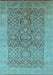Oriental Light Blue Traditional Rug, urb877lblu