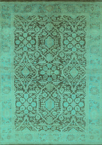 Oriental Turquoise Traditional Rug, urb877turq