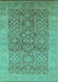 Oriental Turquoise Traditional Rug, urb877turq