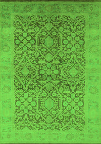 Oriental Green Traditional Rug, urb877grn