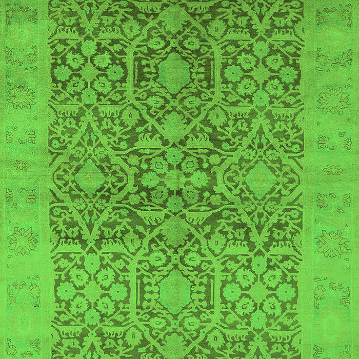 Oriental Green Traditional Rug, urb877grn