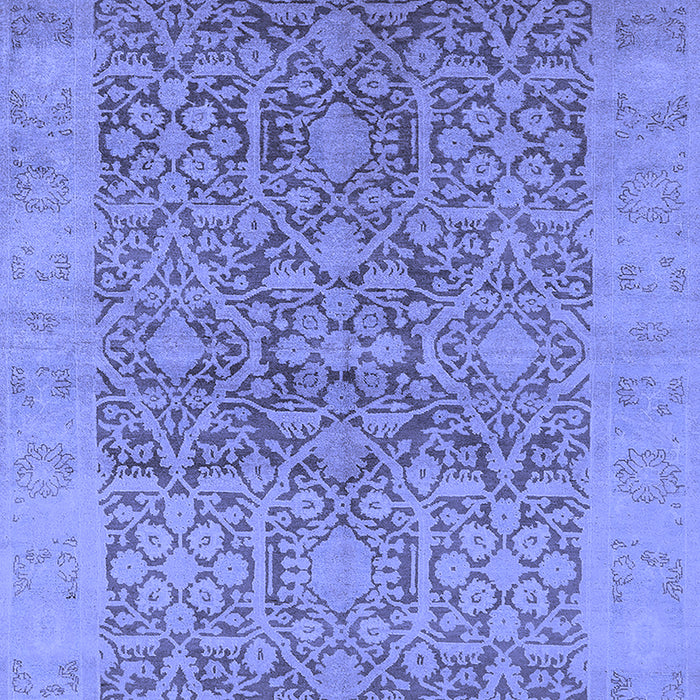 Machine Washable Oriental Blue Traditional Rug, wshurb877blu