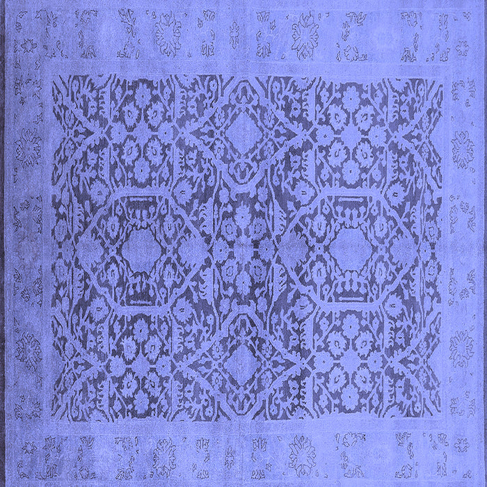 Square Oriental Blue Traditional Rug, urb877blu