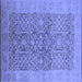 Square Oriental Blue Traditional Rug, urb877blu