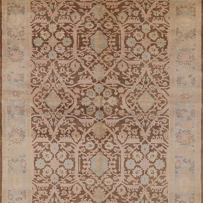 Mid-Century Modern Light Brown Oriental Rug, urb877