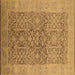 Square Oriental Brown Traditional Rug, urb877brn