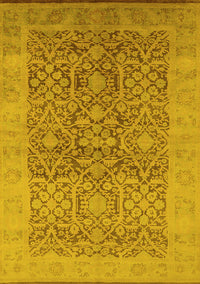 Oriental Yellow Traditional Rug, urb877yw