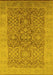 Oriental Yellow Traditional Rug, urb877yw