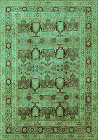 Oriental Turquoise Industrial Rug, urb878turq