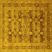 Square Oriental Yellow Industrial Rug, urb878yw