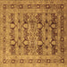 Square Oriental Brown Industrial Rug, urb878brn