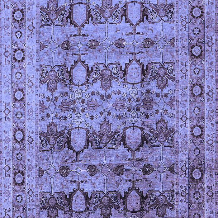 Machine Washable Oriental Blue Industrial Rug, wshurb878blu