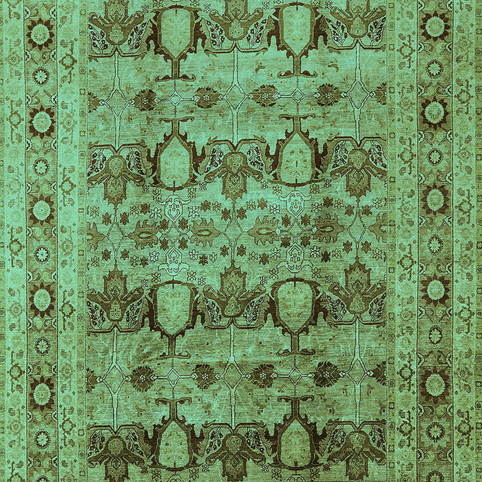 Machine Washable Oriental Turquoise Industrial Area Rugs, wshurb878turq