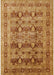 Mid-Century Modern Mahogany Brown Oriental Rug, urb878