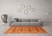 Machine Washable Oriental Orange Industrial Area Rugs in a Living Room, wshurb878org