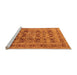 Sideview of Machine Washable Oriental Orange Industrial Area Rugs, wshurb878org