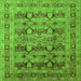 Square Machine Washable Oriental Green Industrial Area Rugs, wshurb878grn